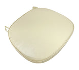 Ivory Vinyl 2" Thick Cross Back Cushion