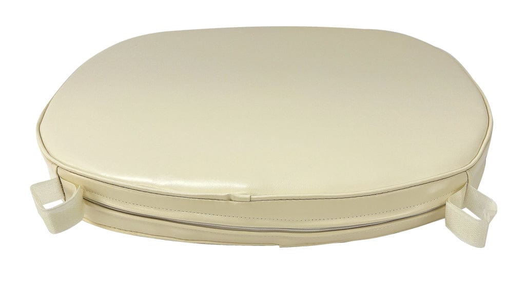 Chivari Ivory Vinyl 2" Thick Cross Back Cushion CUSHXSTRAPVINIVY-PVC-AX-T