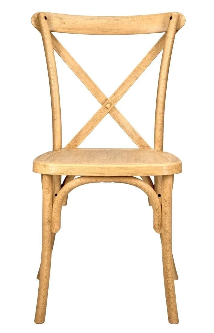 Chivari Natural ToughResin™ WoodGrain Cross Back Chair CXRN-AX-T