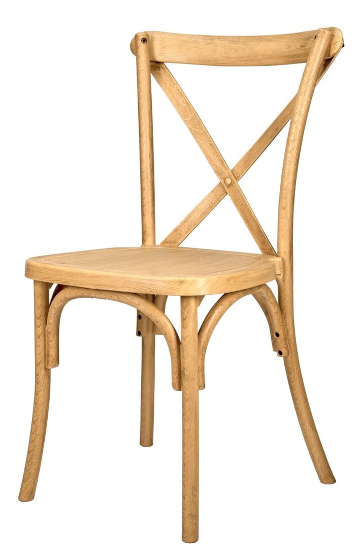 Chivari Natural X-Leg Farm Table Dining Set with 10 Chairs TFARM-NATURAL-X-LEG-KIT-CXR-AX