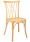 Chivari Natural ToughWood™ Willow Wood Chair With Rattan Seat and ColorCore CWWN-RS-AX-T