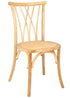 Chivari Natural ToughWood™ Willow Wood Chair With Rattan Seat and ColorCore CWWN-RS-AX-T