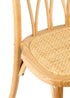 Chivari Natural ToughWood™ Willow Wood Chair With Rattan Seat and ColorCore CWWN-RS-AX-T