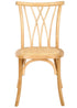Chivari Natural ToughWood™ Willow Wood Chair With Rattan Seat and ColorCore CWWN-RS-AX-T