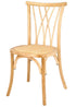 Chivari Natural ToughWood™ Willow Wood Chair With Rattan Seat and ColorCore CWWN-RS-AX-T