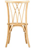 Chivari Natural ToughWood™ Willow Wood Chair With Rattan Seat and ColorCore CWWN-RS-AX-T