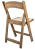 Chivari Chestnut Resin WoodGrain™ Folding Chair with Tan Cushion CFRCB-I-AX-T