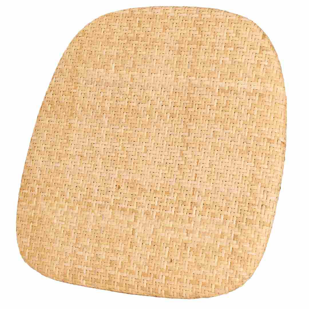 Chivari Natural Rattan Panel Back Seat Pad with SlipNot™ Technology CUSHPANRAT-NAT-A