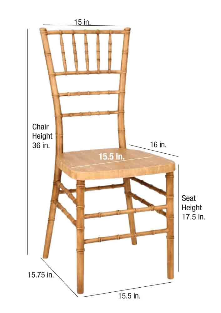 Chivari Natural WoodGrain™ Resin Steel Skeleton™ Chiavari Chair- 2 Pack - Some Assembly Required CCRN-U2-STEEL-AX-T-2