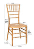 Chivari Natural WoodGrain™ Resin Steel Skeleton™ Chiavari Chair- 4 Pack - Some Assembly Required CCRN-U4-STEEL-AX-T-4