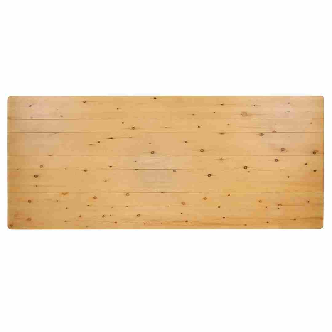 Chivari 96″ x 40″ (8 Foot) Natural  Rectangle X Leg Wood Farm Table TFARMRT9640-NATURAL-X-LEG-AX-T