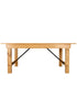 Chivari 72″ x 40″ (6 Foot ) Natural Rectangle Straight Leg Wood Farm Table TFARMRT7240-NATURAL-S-LEG-AX-T
