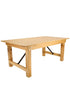 Chivari 72″ x 40″ (6 Foot ) Natural Rectangle Straight Leg Wood Farm Table TFARMRT7240-NATURAL-S-LEG-AX-T