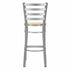 Chivari Ladder Back Bar Stool with Silver Frame and Natural Wood Seat BLMSWNW-ZF-KT