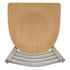 Chivari Ladder Back Bar Stool with Silver Frame and Natural Wood Seat BLMSWNW-ZF-KT