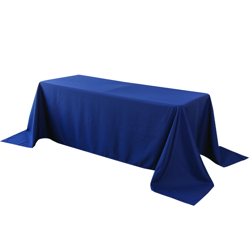 5-Pack Navy Blue Polyester Rectangle Tablecloth 190gsm 90" x 156"