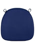 Chivari Navy Blue Fabric 2” Thick Cross Back Cushion CUSHXSTRAP-NVY-AX-T