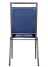 Chivari Navy Blue Vinyl on Silver Vein Steel Frame Square Back Banquet Chair CQSVBLU-ZF-T