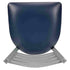 Chivari Ladder Back Bar Stool with Silver Frame and Navy Blue Vinyl Seat BLMSVNB-ZF-KT
