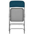 Chivari Navy Blue Metal Folding Chair with Blue Fabric Cushion CFMFNBGR1-CX-T