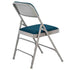 Chivari Navy Blue Metal Folding Chair with Blue Fabric Cushion CFMFNBGR1-CX-T