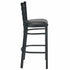Chivari Ladder Back Bar Stool with Black Frame and Black Vinyl Seat BLMBVB-ZF-KT