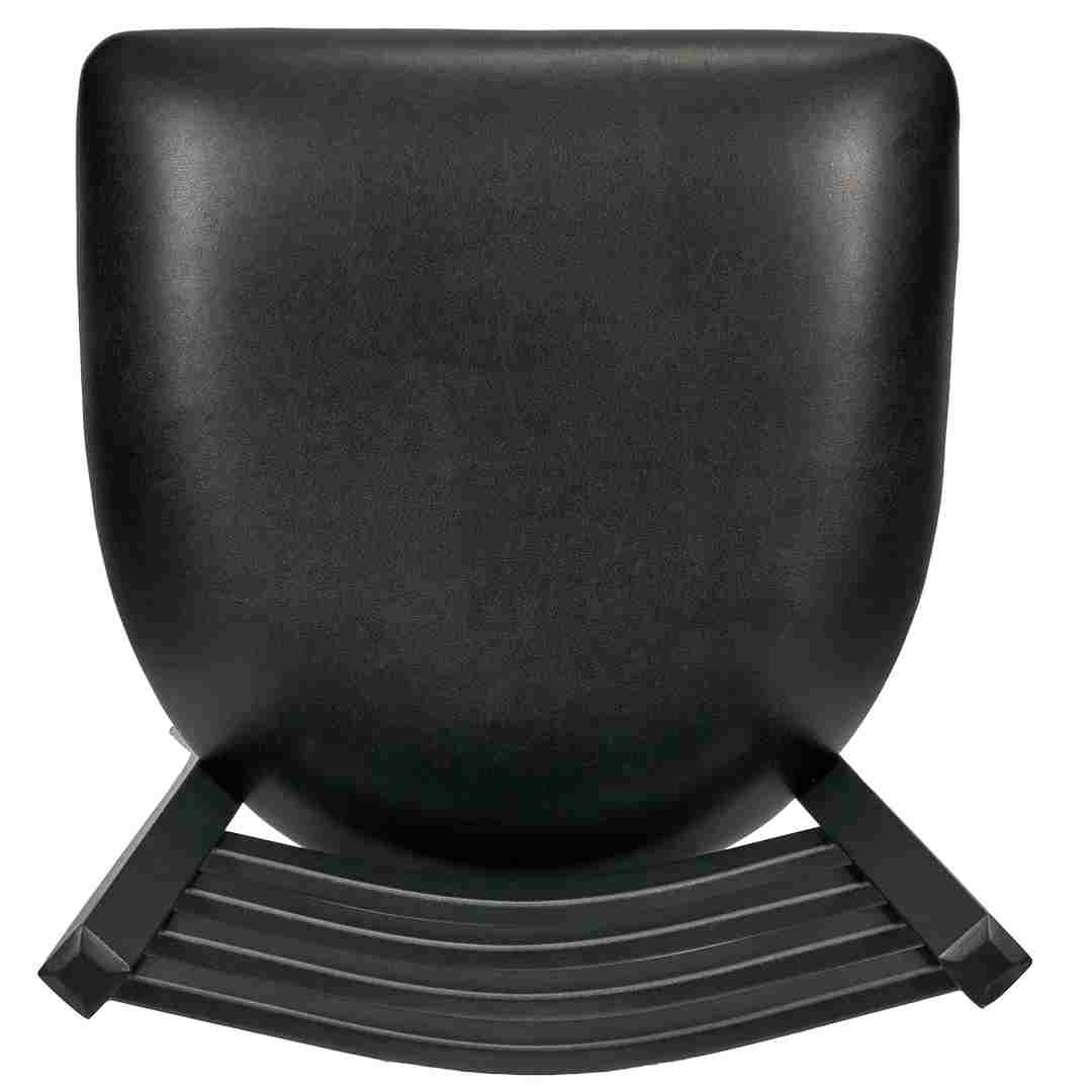 Chivari Ladder Back Bar Stool with Black Frame and Black Vinyl Seat BLMBVB-ZF-KT