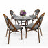 Toulouse Black and White French Bistro Set Includes 40" Table and 4 Chairs FBK-BLA-BLA4-AX