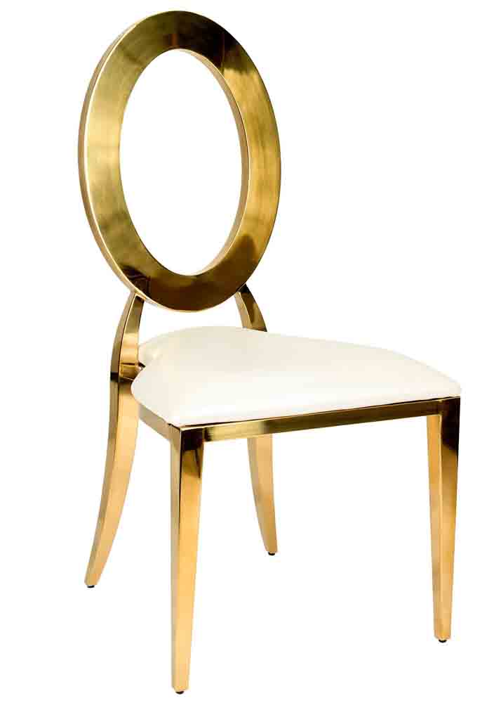 Gold Stainless Steel O Chair