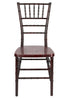 Chiavari The Luxury Combo - 100 Mahogany WoodGrain™ Resin Steel Skeleton™ Chiavari Chairs, 10 x 72" Round Plywood Tables, 1 Extra Large Table Cart PACK100CCRMBSTEEL1072RD-T