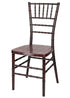 Chiavari The Luxury Combo - 100 Mahogany WoodGrain™ Resin Steel Skeleton™ Chiavari Chairs, 10 x 72" Round Plywood Tables, 1 Extra Large Table Cart PACK100CCRMBSTEEL1072RD-T