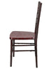 Chiavari The Luxury Combo - 100 Mahogany WoodGrain™ Resin Steel Skeleton™ Chiavari Chairs, 10 x 72" Round Plywood Tables, 1 Extra Large Table Cart PACK100CCRMBSTEEL1072RD-T