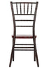 Chiavari The Luxury Combo - 100 Mahogany WoodGrain™ Resin Steel Skeleton™ Chiavari Chairs, 10 x 72" Round Plywood Tables, 1 Extra Large Table Cart PACK100CCRMBSTEEL1072RD-T