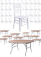 Chivari 100 Person Luxury Event Package:  Includes 100 White Resin Steel Skeleton™ Chiavari Chairs Plus 10 Round 72" Heavy Duty Banquet Folding Tables Plus a Banquet Table Cart PACK100CCRWSTEEL1072RD-T