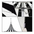 California Umbrellas Sunflower Yellow 8.5' Classic Pagoda Series Sunbrella Fabric Patio Umbrella with White Aluminum Pole and Push Lift CAL-SMPT852174CLAS-5457