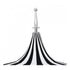 California Umbrellas Sunflower Yellow 8.5' Classic Pagoda Series Sunbrella Fabric Patio Umbrella with White Aluminum Pole and Push Lift CAL-SMPT852174CLAS-5457