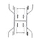 Chivari Grey Replacement Legs for 36" Round Plywood Table 1 Set with 2 Legs PARTS-TPLY-RD36-LEG-AX