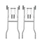 Chivari Grey Replacement Legs for 72" x 18" & 96" x 18" Seminar Rectangle Plywood Table 1 Set with 2 Legs PARTS-TPLY-RT7218-LEG-AX