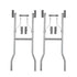 Chivari Grey Replacement Legs for 72" x 18" & 96" x 18" Seminar Rectangle Plywood Table 1 Set with 2 Legs PARTS-TPLY-RT7218-LEG-AX