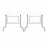 Chivari Grey Replacement Legs for 96" x 36" Banquet Rectangle Plywood Table 1 Set with 2 Legs PARTS-TPLY-RT9636-LEG-AX