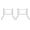 Chivari Grey Replacement Legs for 96" x 40" Banquet Rectangle Plywood Table 1 Set with 2 Legs PARTS-TPLY-RT9640-LEG-AX