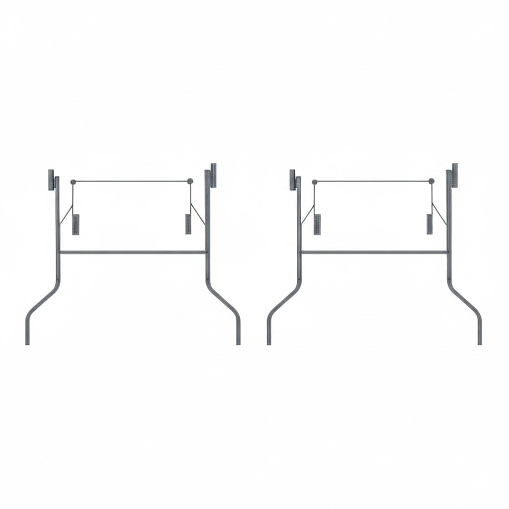 Chivari Grey Replacement Legs for 96" x 48" Banquet Rectangle Plywood Table 1 Set with 2 Legs PARTS-TPLY-RT9648-LEG-AX
