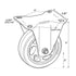 Chivari A Pair of  4" Fixed and Swivel Replacement Wheel Kit for FC Cart (Cart100G) PARTS-WHEEL-FCCART-KT