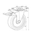 Chivari A Pair of  4" Fixed and Swivel Replacement Wheel Kit for FC Cart (Cart100G) PARTS-WHEEL-FCCART-KT