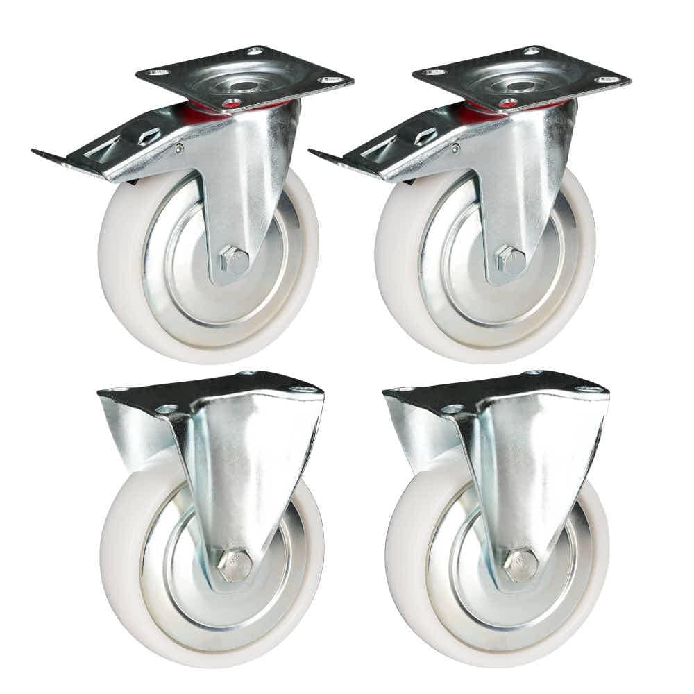 Chivari A Pair of Fixed and Swivel Wheels 5" for Fixed Carts 102 / 105 / 109 / 113 PARTS-WHEEL-FCCART5-KT