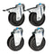 Chivari A Pair of Fixed and Swivel Wheels 4" for Hanging Carts 101 / 101TBL / 111 / 112 PARTS-WHEEL-HCCART4-KT