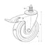 Chivari Swivel Wheel for Hanging Cart with Brake 4" Wheel for Carts 101 / 101TBL / 111 / 112 PARTS-WHEEL-HCCART4-SWIVEL-KT