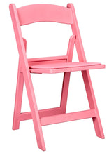 Pink ToughResin™ Folding Chair with Pink Vinyl Cushion