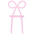 Chivari Pink Resin Bow Chair with Round Seat CBORP-ZG