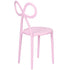 Chivari Pink Resin Bow Chair with Round Seat CBORP-ZG